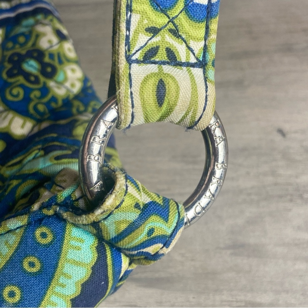 Vera Bradley Rhythm & Blues Saddle Up Crossbody Bag Womens Blue Green Quilted - Picture 14 of 16